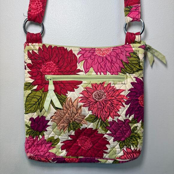 Vera Bradley Hello Dahlia Floral Hipster Crossbody Bag Purse - Picture 9 of 10
